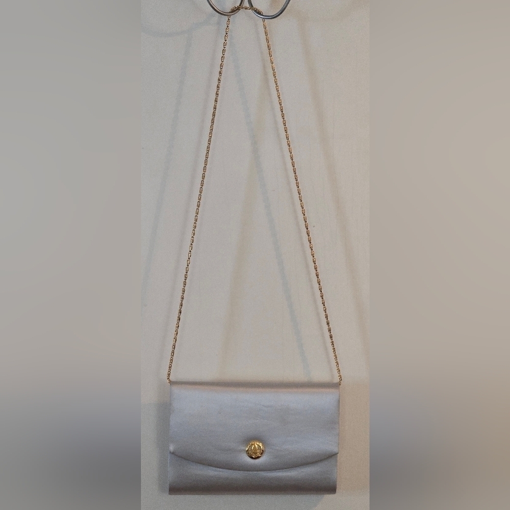 Maison Pourchet | Paris Convertible Vintage Evening Silk Clutch | Silver | - Picture 10 of 16